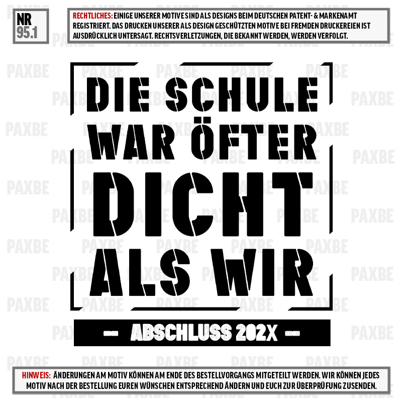 DIE SCHULE WAR ÖFTER DICHT ALS WIR 95.1 DIE SCHULE WAR ÖFTER DICHT ALS WIR 95.1