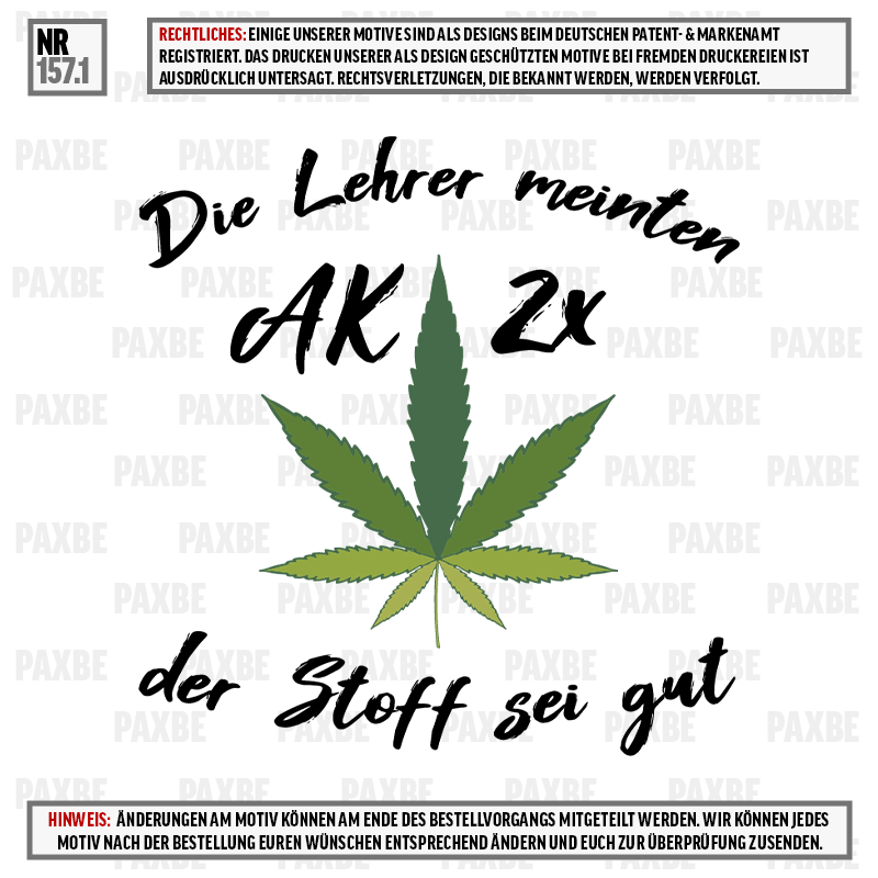 DIE LEHRER MEINTEN DER STOFF SEI GUT 157.1 DIE LEHRER MEINTEN DER STOFF SEI GUT 157.1